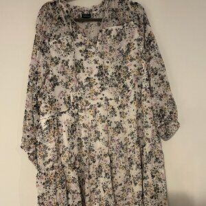 TORRID Embroidered Lined Floral Midi Dress Plus Size